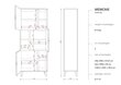 Eraldiseisev riiul BSL Concept Memone, 80x40x200 cm, must цена и информация | Riiulid | hansapost.ee