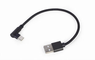 CABLE USB2 TO USB-C ANGLED/CC-USB2-AMCML-0.2M GEMBIRD цена и информация | Кабели для телефонов | hansapost.ee