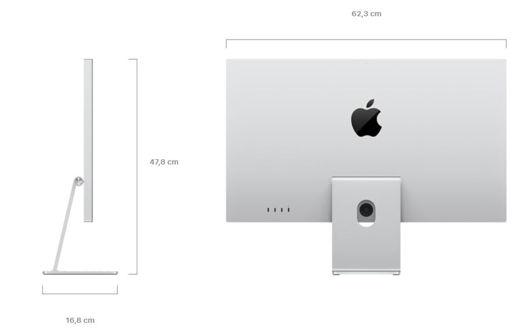Apple Studio Display - Standard Glass - Tilt-Adjustable Stand - MK0U3Z/A цена и информация | Monitorid | hansapost.ee