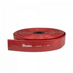 Плоский шланг для воды Bradas AGRO-FLAT PVC, W.P.7 / B.P.21 Bar, 3"- 30m, Red цена и информация | Оборудование для полива | hansapost.ee