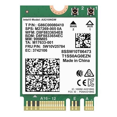 Wi-Fi 6E ja Bluetooth 5.2, M.2 adapter, 3000Mbps, 2.4GHz, 5GHz, 6GHz цена и информация | Ruuterid | hansapost.ee