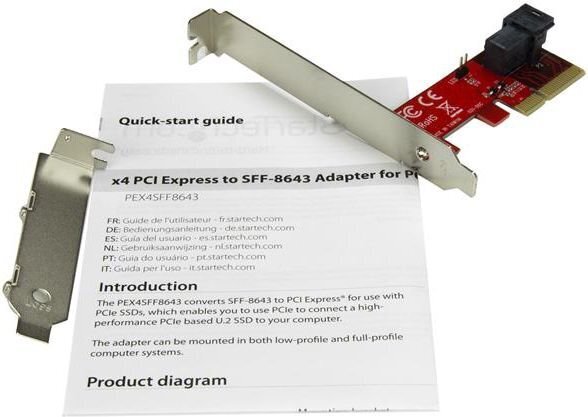 StarTech SFF-8643, PCIe (PEX4SFF8643) hind ja info | Regulaatorid | hansapost.ee