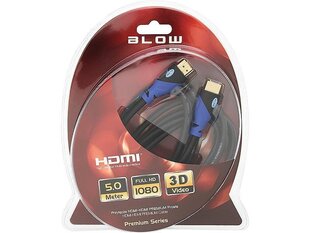 Кабель HDMI - HDMI Blow Blue, 5 м цена и информация | Кабели и провода | hansapost.ee
