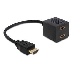 Delock HDMI 1.4(M)-> 2xHDMI 1.4(F) цена и информация | Адаптеры, USB-разветвители | hansapost.ee