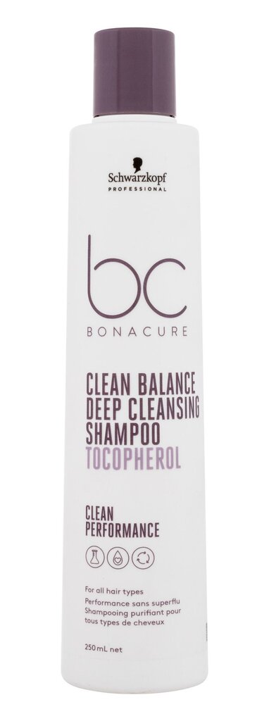 Sügavpuhastav šampoon Schwarzkopf Professional BC Clean Balance Shampoo, 250 ml цена и информация | Šampoonid | hansapost.ee