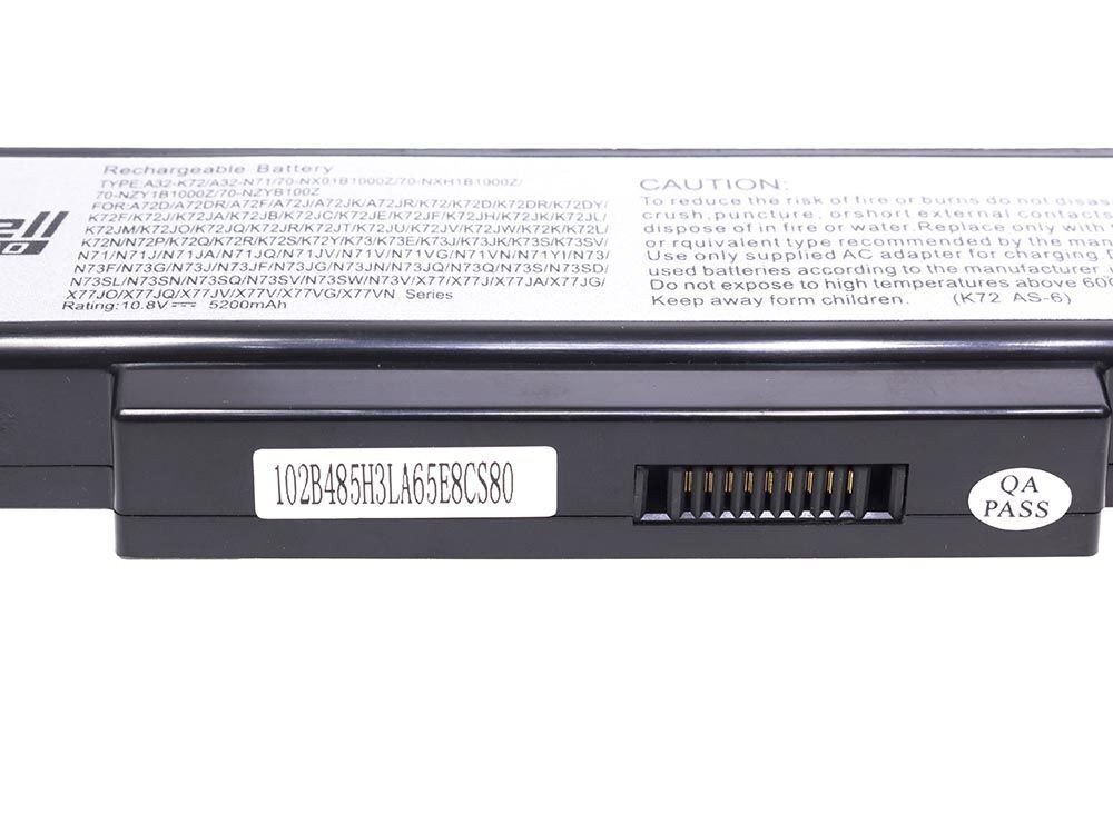 Green Cell PRO Laptop Battery for Asus N71 K72 K72J K72F K73SV N71 N73 N73S N73SV X73S hind ja info | Sülearvuti akud | hansapost.ee