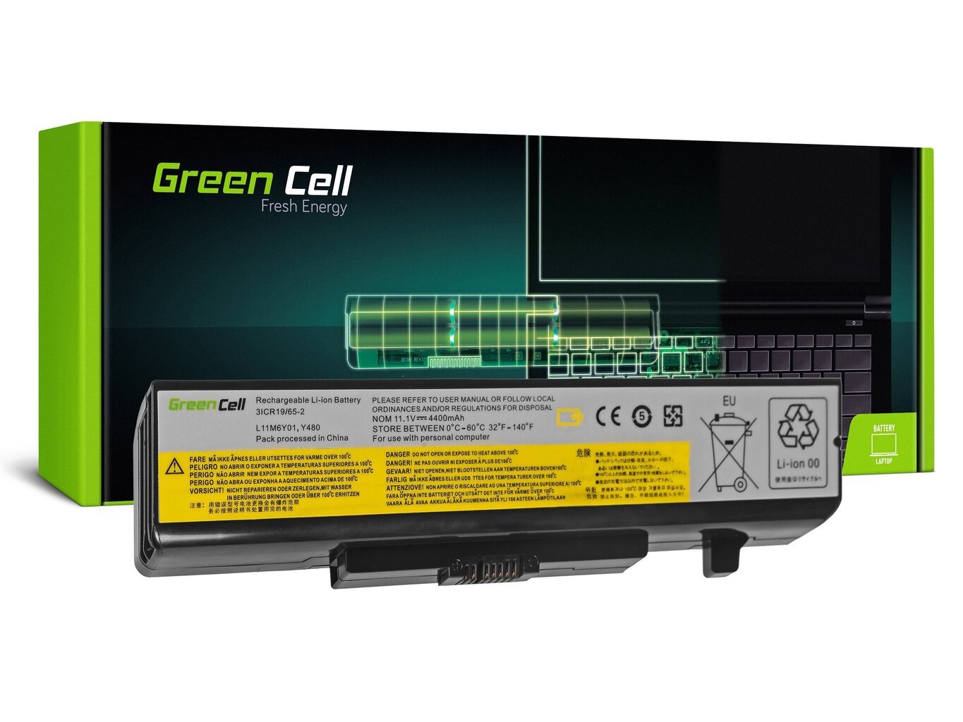 Sülearvuti aku Green Cell Laptop Battery for IBM Lenovo G500 G505 G510 G580 G585 G700 IdeaPad Z580 P580 hind ja info | Sülearvuti akud | hansapost.ee