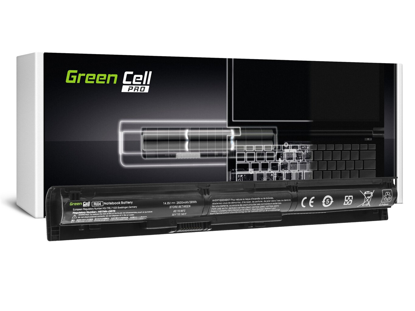 Green Cell Pro RI04805294-001 цена и информация | Sülearvuti akud | hansapost.ee