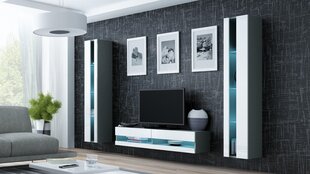 Витрина Cama Meble Vigo New 180, серая/белая цена и информация | Витрины, серванты | hansapost.ee