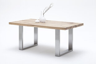 Обеденный стол MC Akcent Castello, 220x100 см, светло-коричневый/серебристый цена и информация | Кухонные и обеденные столы | hansapost.ee
