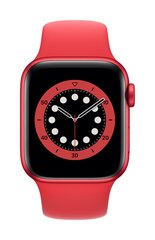 Смарт-часы Apple Watch 6 GPS, 40мм Red Aluminium Case with Red Sport Band цена и информация | Смарт-часы (smartwatch) | hansapost.ee
