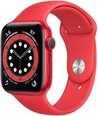 Apple Watch Series 6 44мм Red Aluminum/Red Sport Band