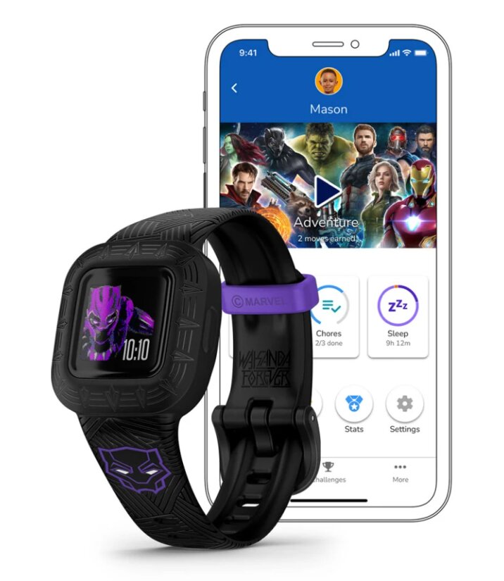 Garmin vívofit® jr. 3 Marvel Black Panther hind ja info | Nutikellad, laste nutikellad | hansapost.ee