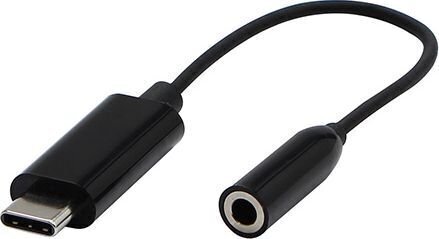Adapter USB USB-C - Jack 3.5mm Must цена и информация | USB adapterid ja jagajad | hansapost.ee