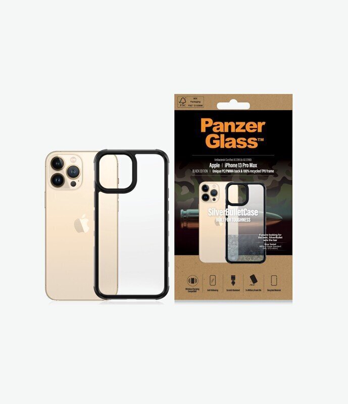 PanzerGlass SilverBullet Case, telefonile iPhone 13 Pro Max, läbipaistev hind ja info | Telefonide kaitsekaaned ja -ümbrised | hansapost.ee