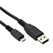 USB connection cable, USB A - Micro USB B, 0.6m, CU, AWG28, 2 x shielded, M/M, UL, black hind ja info | Juhtmed ja kaablid | hansapost.ee