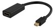 Deltaco 00110024, HDMI/Mini DP, 0.2 m цена и информация | USB adapterid ja jagajad | hansapost.ee