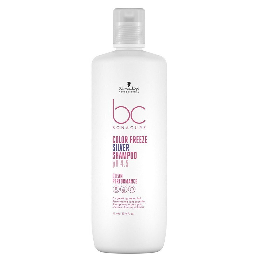 Šampoon Schwarzkopf BC Color Freeze Silver Shampoo, 1000 ml цена и информация | Šampoonid | hansapost.ee