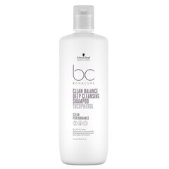 Šampoon Schwarzkopf Professional BC Clean Balance Deep Cleansing Shampoo, 1000 ml hind ja info | Šampoonid | hansapost.ee