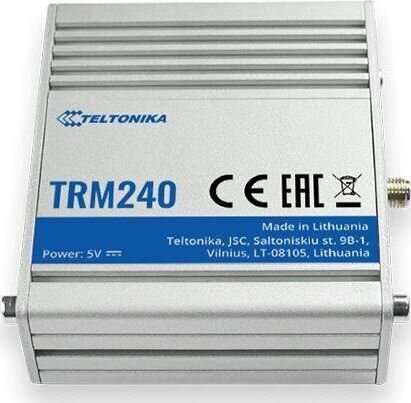 Teltonika LTE Modem TRM240 No Wi-Fi, Mesh Support No, MU-MiMO No, 2G цена и информация | Ruuterid | hansapost.ee