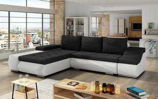 Мягкий угловой диван Ontario , черный / белый цена и информация | Угловые диваны | hansapost.ee