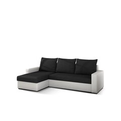 Универсальный угловой диван Livio белый/черный цена и информация | Угловые диваны | hansapost.ee