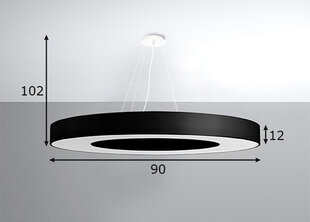 Светильник Sollux Saturno Slim 90 цена и информация | Потолочный светильник, 38 x 38 x 24 см | hansapost.ee