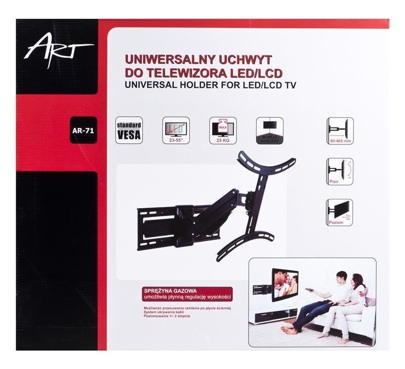UCHWYT DO LED/LCD/PLAZMA ART 23-55" AR-71 цена и информация | Teleri seinakinnitused ja hoidjad | hansapost.ee