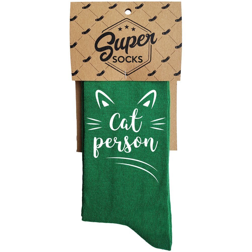 Sokid "Cat person" hind ja info | Lõbusad sokid | hansapost.ee