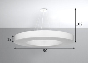 Светильник Sollux Saturno Slim 90 цена и информация | Потолочный светильник, 38 x 38 x 24 см | hansapost.ee