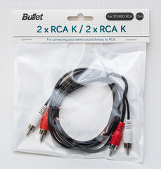 Bullet, 2 RCA, 1.5 m hind ja info | Juhtmed ja kaablid | hansapost.ee