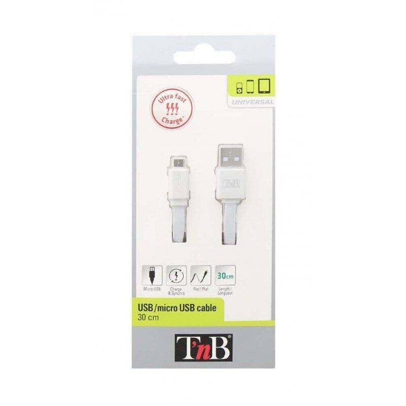 Tnb, USB/microUSB, 30cm цена и информация | Juhtmed ja kaablid | hansapost.ee