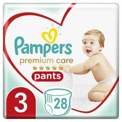 Püksmähkmed Pampers Premium Care Pants, Suurus 3, 28 Mähet, 6 - 11 kg hind ja info | Mähkmed, riidest mähkmed | hansapost.ee