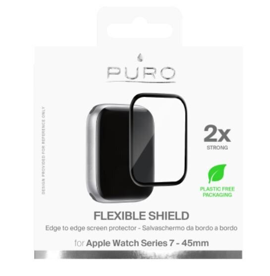 Karastatud klaas Puro, Apple Watch 7 (45 mm) цена и информация | Nutikellade aksessuaarid ja tarvikud | hansapost.ee