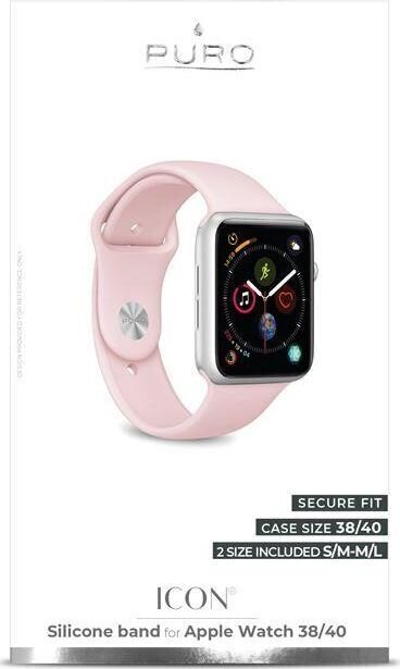 Nutikella rihm Puro Icon nutikellale Apple Watch Series 7/SE/6/5/4/3/2/1 hind ja info | Nutikellade aksessuaarid ja tarvikud | hansapost.ee
