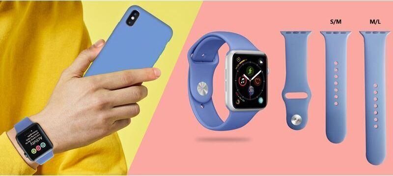 Nutikella rihm Puro Icon nutikellale Apple Watch Series 7/SE/6/5/4/3/2/1 цена и информация | Nutikellade aksessuaarid ja tarvikud | hansapost.ee