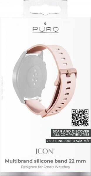 Puro Icon Universal Pink hind ja info | Nutikellade aksessuaarid ja tarvikud | hansapost.ee