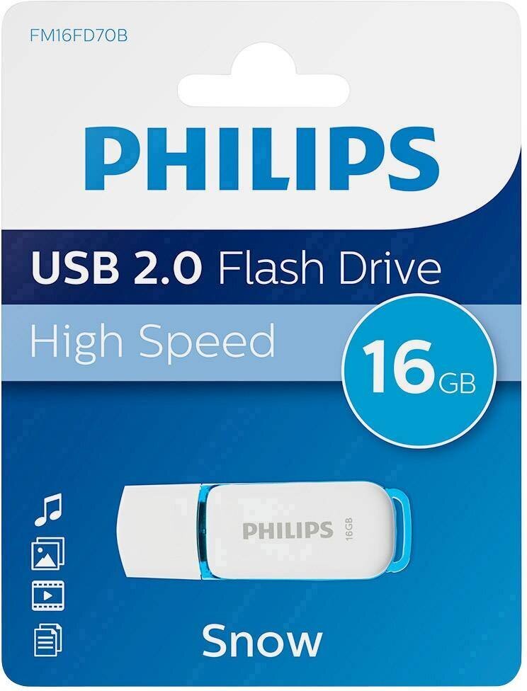 PHILIPS USB 2.0 FLASH DRIVE SNOW EDITION (SININE) 16GB hind ja info | Mälupulgad | hansapost.ee