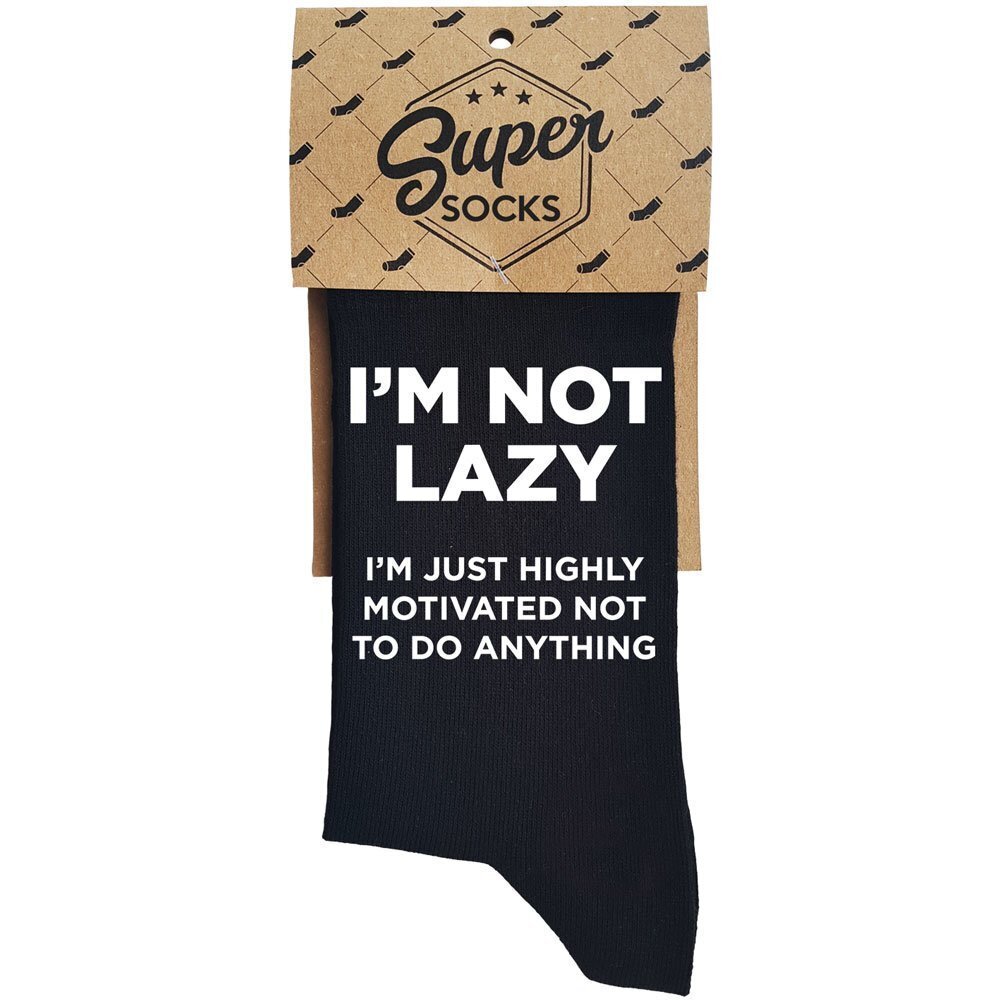 Sokid "I'm not lazy" hind ja info | Lõbusad sokid | hansapost.ee
