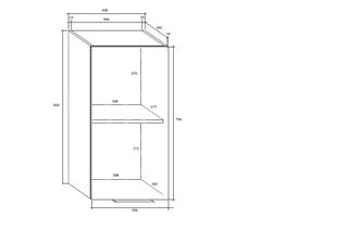 Настенный шкафчик Sven 1DPN , белый/коричневый цена и информация | Шкафчики в гостиную | hansapost.ee