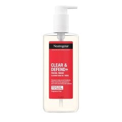 Näopuhastusgeel NEUTROGENA Clear & Defend+ Facial, 200 ml. hind ja info | Näopuhastusvahendid | hansapost.ee