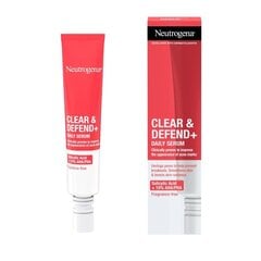 Igapäevane seerum NEUTROGENA Clear & Defend + Daily, 30 ml. price and information | Näoõlid, ampullid ja seerumid | hansapost.ee