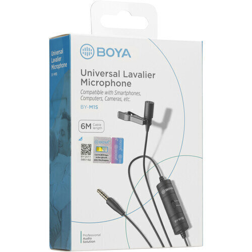 Mikrofon Boya Lavalier BY-M1S цена и информация | Mikrofonid | hansapost.ee