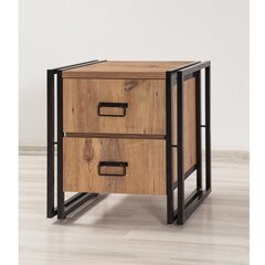 Ночной столик Kalune Design Cosmo Komodin, коричневый/черный цена и информация | Ночные шкафы | hansapost.ee