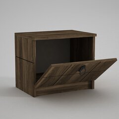 Ночной столик Kalune Design Lost, коричневый цена и информация | Ночные шкафы | hansapost.ee