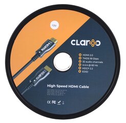 CLAROC HDMI CABLE FIBER OPTIC AOC 2.0, 4K, 10M hind ja info | USB adapterid ja jagajad | hansapost.ee