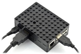 Pi-Blox, ümbris Raspberry Pi 3B+/3B/2B, must hind ja info | Konstruktorid, robootika ja tarvikud | hansapost.ee