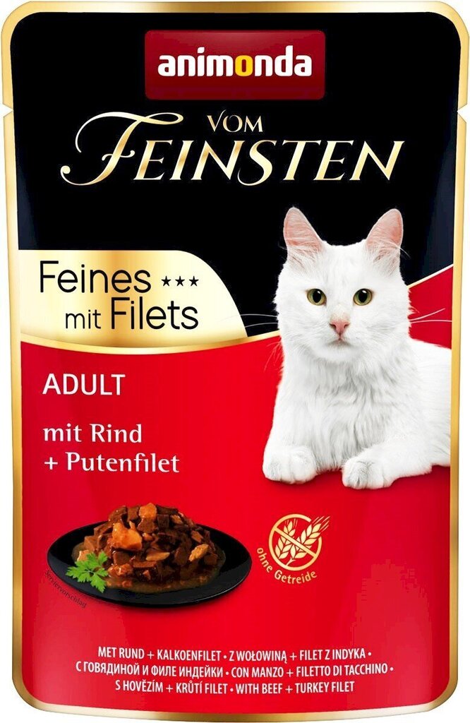 Animonda Vom Feinsten Beef märgtoit kassidele veise- ja kalkuniliha maitsega, 85 g цена и информация | Kassikonservid | hansapost.ee