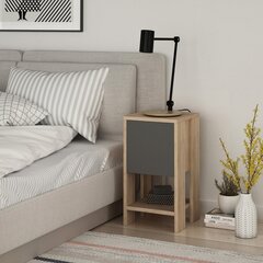 Ночной столик Kalune Design 776 (I), 55 см, серый/коричневый цена и информация | Прикроватные тумбочки | hansapost.ee
