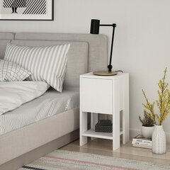 Ночной столик Kalune Design 776 (I), 55 см, белый цена и информация | Прикроватные тумбочки | hansapost.ee